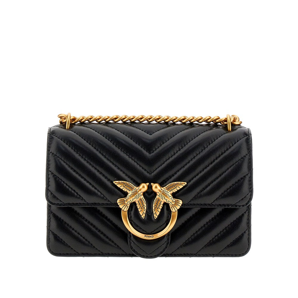 PINKO Chevron leather Mini Love One bag