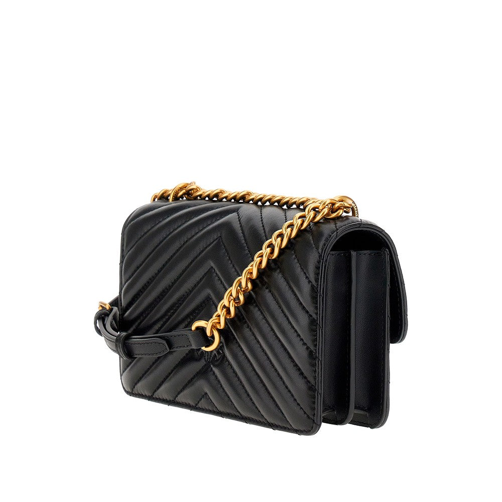 PINKO Chevron leather Mini Love One bag