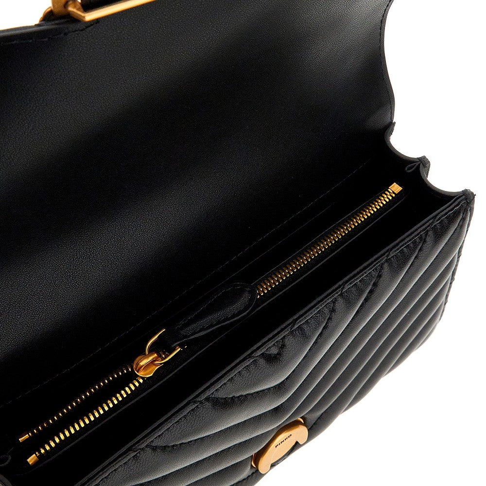PINKO Chevron leather Mini Love One bag
