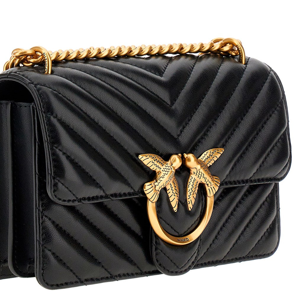 PINKO Chevron leather Mini Love One bag