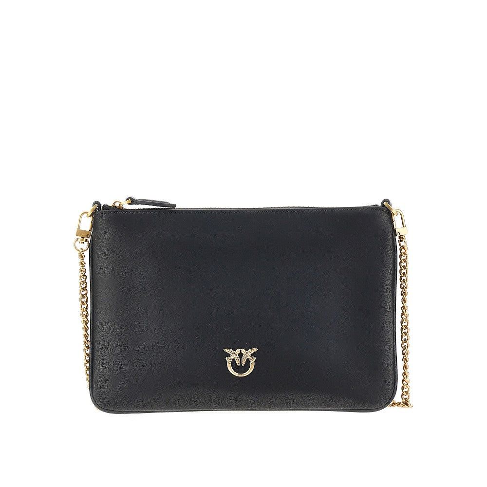 PINKO Flat Classic leather pouch