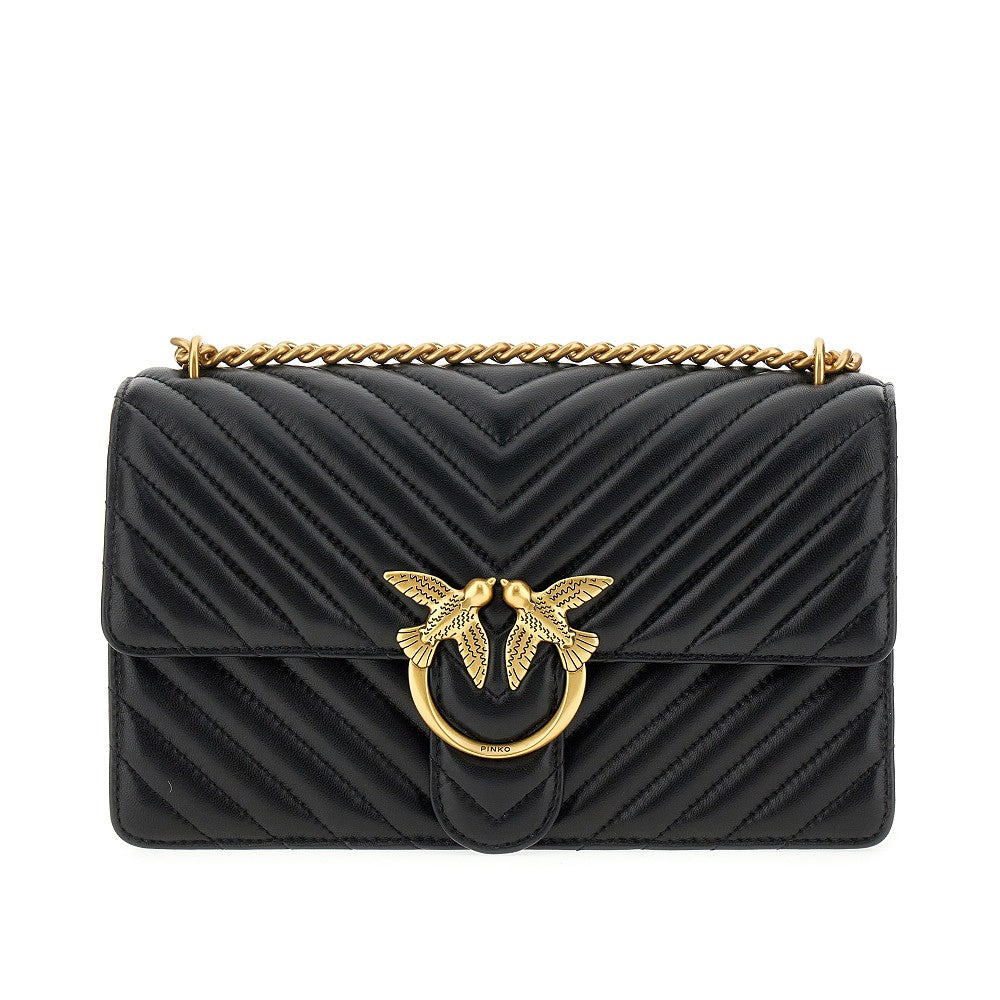 PINKO Chevron leather 'Love One Classic' bag