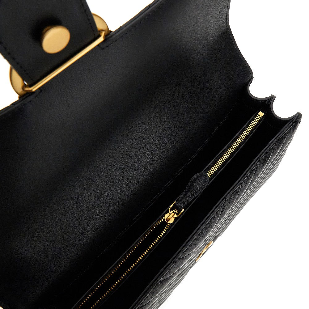 PINKO Chevron leather 'Love One Classic' bag