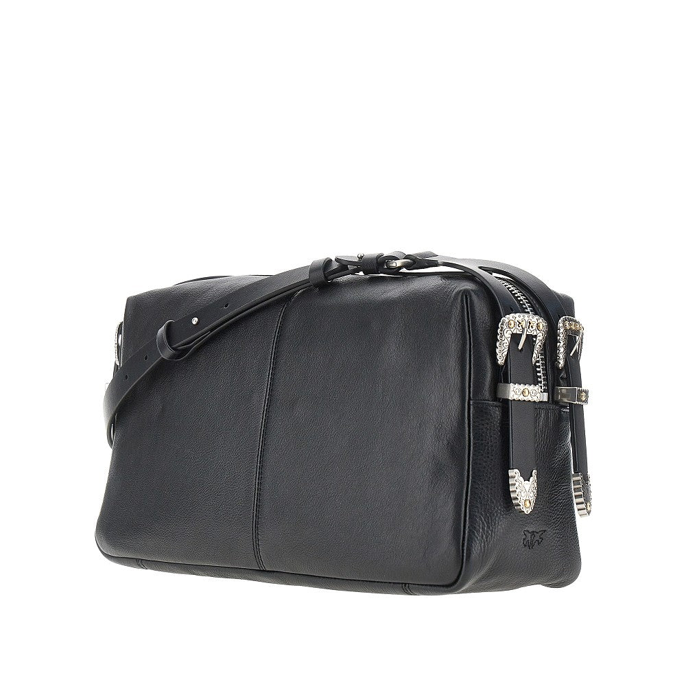 PINKO Leather medium 'Keeper' shoulder bag