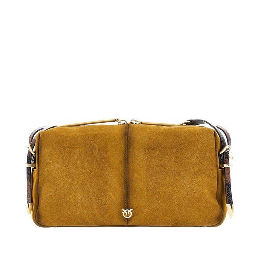 PINKO Suede leather medium 'Keeper' shoulder bag
