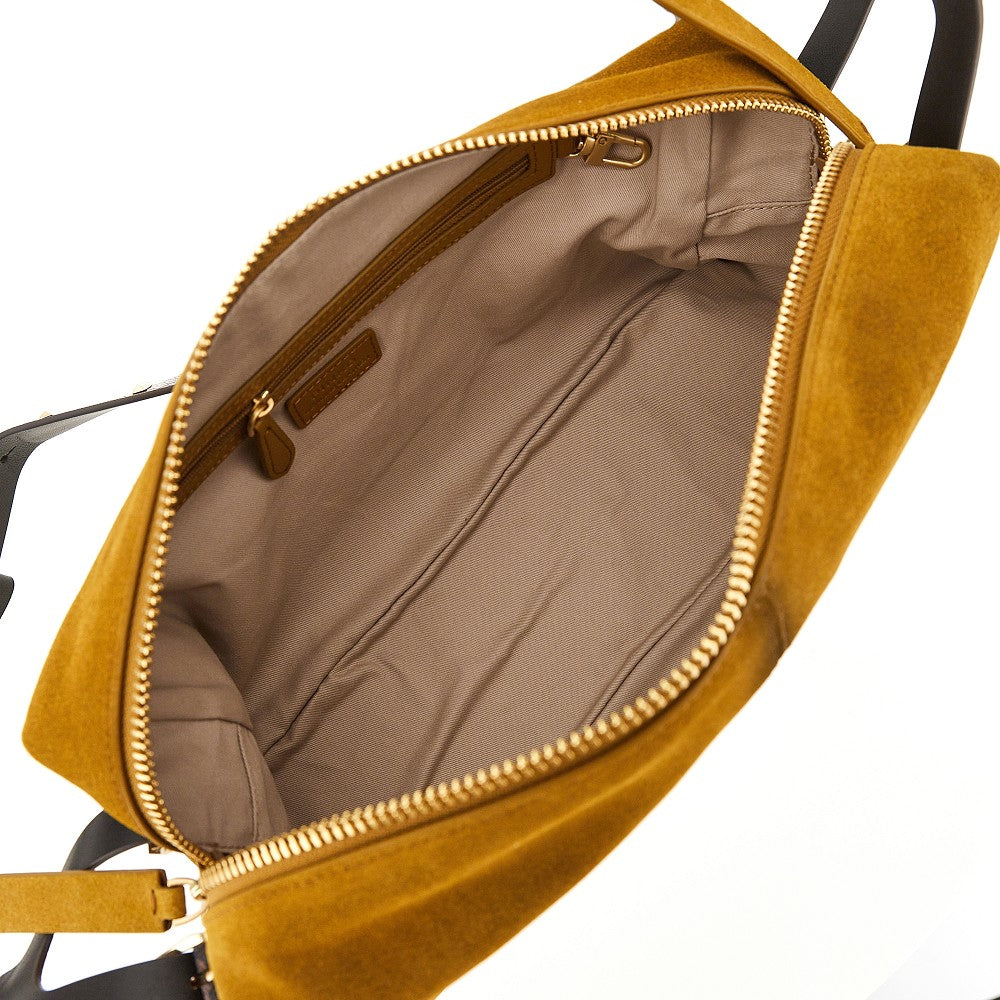 PINKO Suede leather medium 'Keeper' shoulder bag