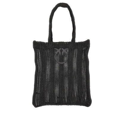 PINKO Medium faux raffia Easy Tote Bag