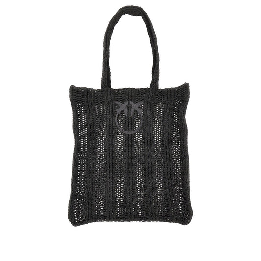 PINKO Medium faux raffia Easy Tote Bag