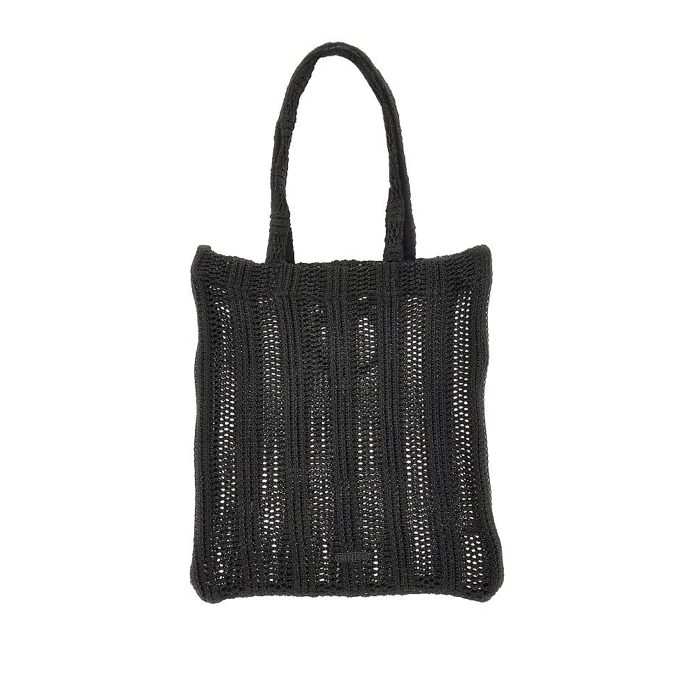 PINKO Medium faux raffia Easy Tote Bag