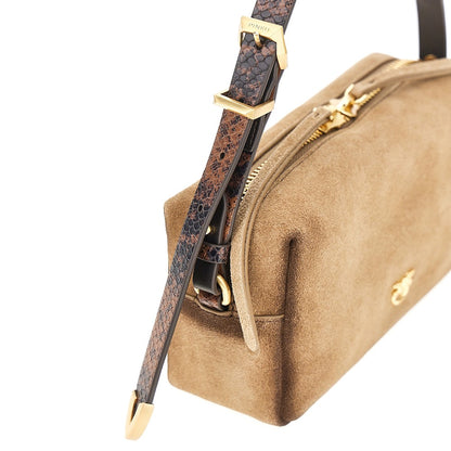 PINKO Suede leather Mini crossbody bag