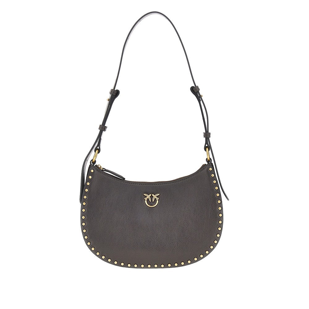 PINKO Leather 'Mini Half Moon' shoulder bag
