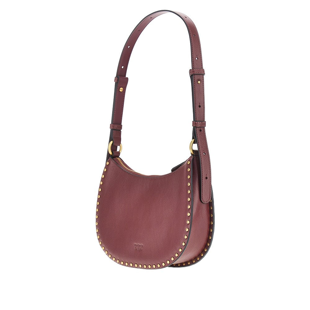 PINKO Leather 'Mini Half Moon' shoulder bag