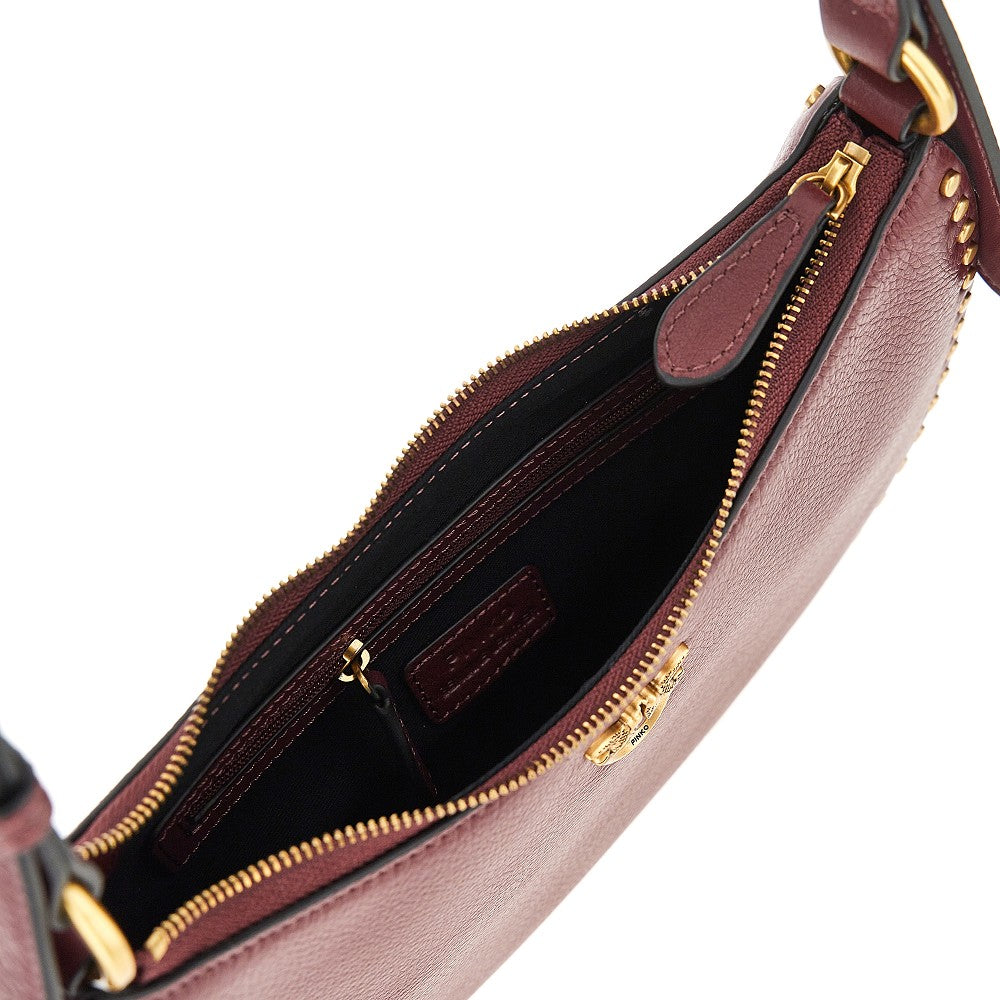 PINKO Leather 'Mini Half Moon' shoulder bag