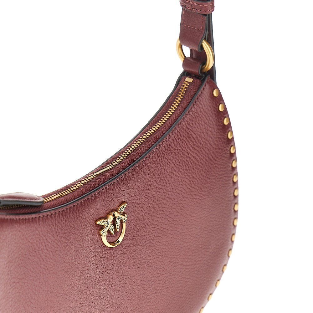 PINKO Leather 'Mini Half Moon' shoulder bag