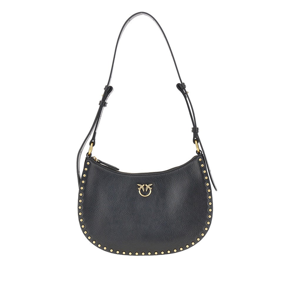 PINKO Leather 'Mini Half Moon' shoulder bag