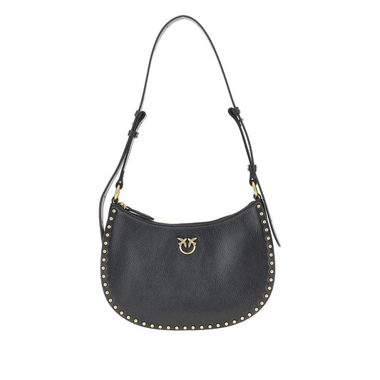 PINKO Leather 'Mini Half Moon' shoulder bag