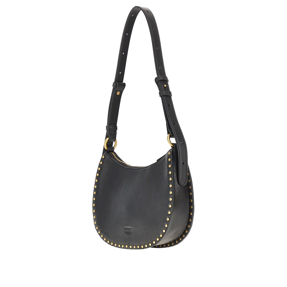PINKO Leather 'Mini Half Moon' shoulder bag
