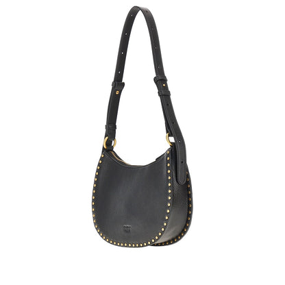 PINKO Leather 'Mini Half Moon' shoulder bag