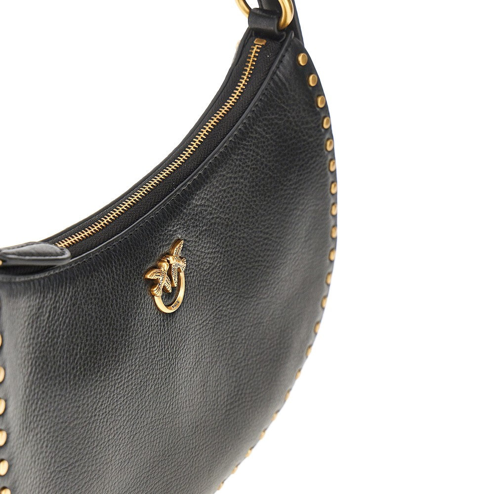 PINKO Leather 'Mini Half Moon' shoulder bag