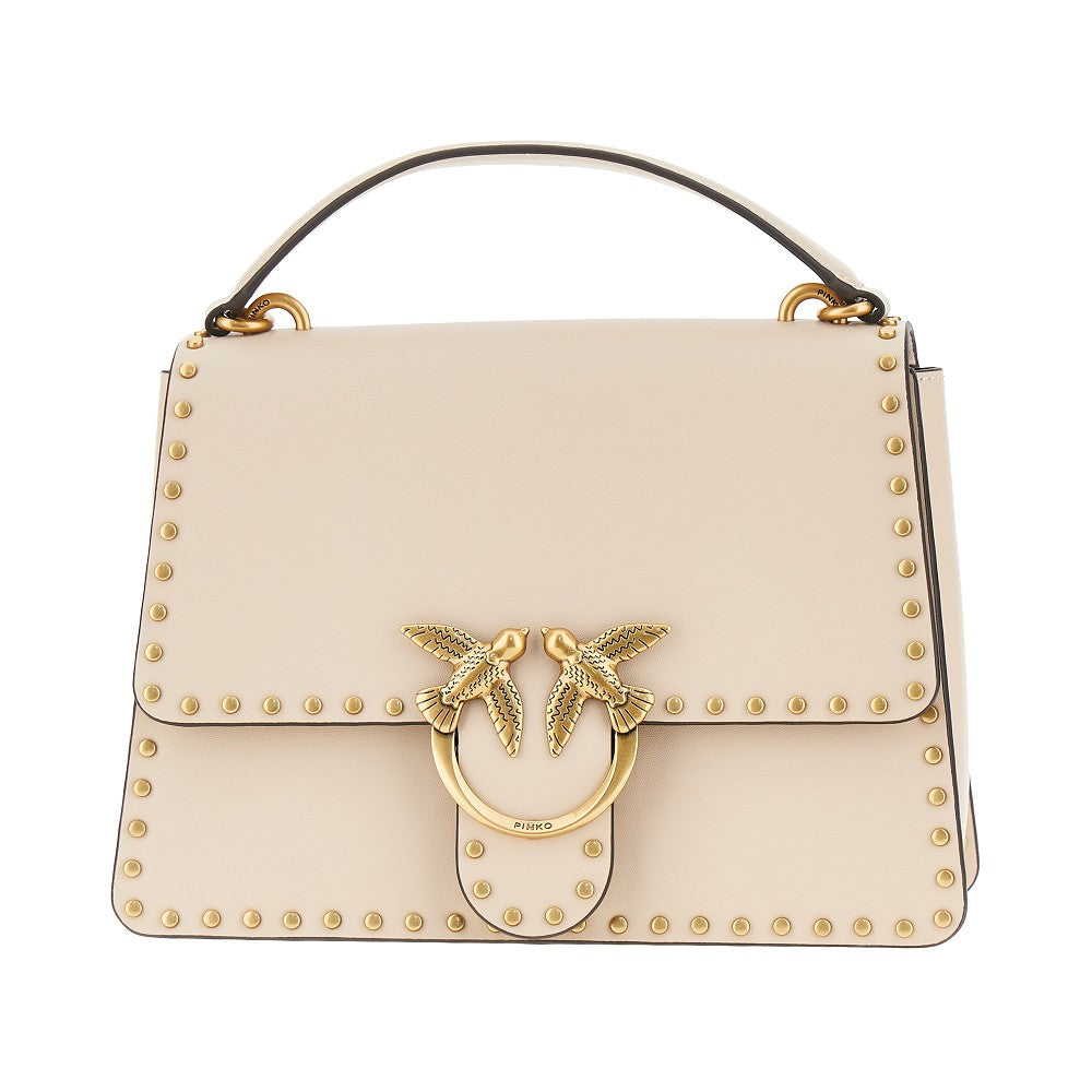PINKO Leather bag with Love Birds buckle