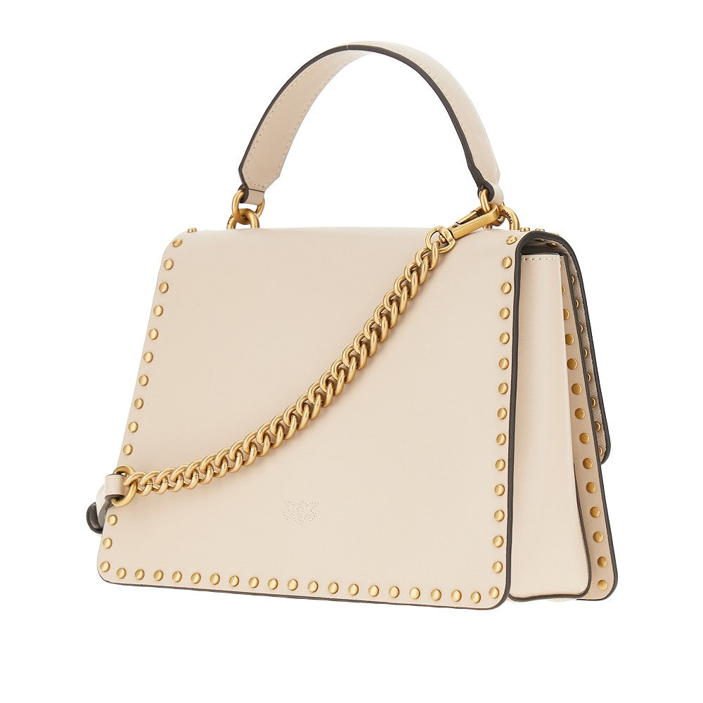PINKO Leather bag with Love Birds buckle