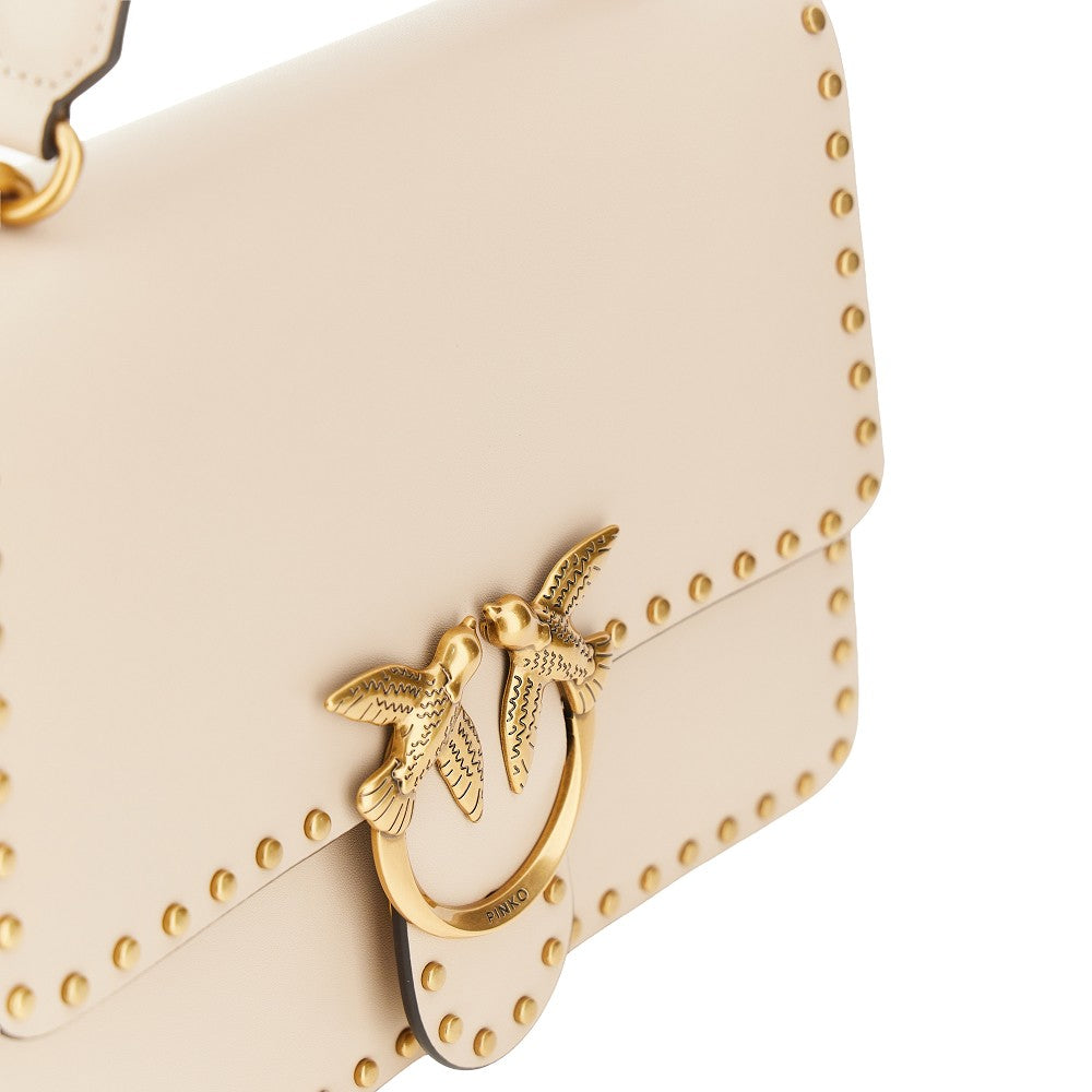 PINKO Leather bag with Love Birds buckle