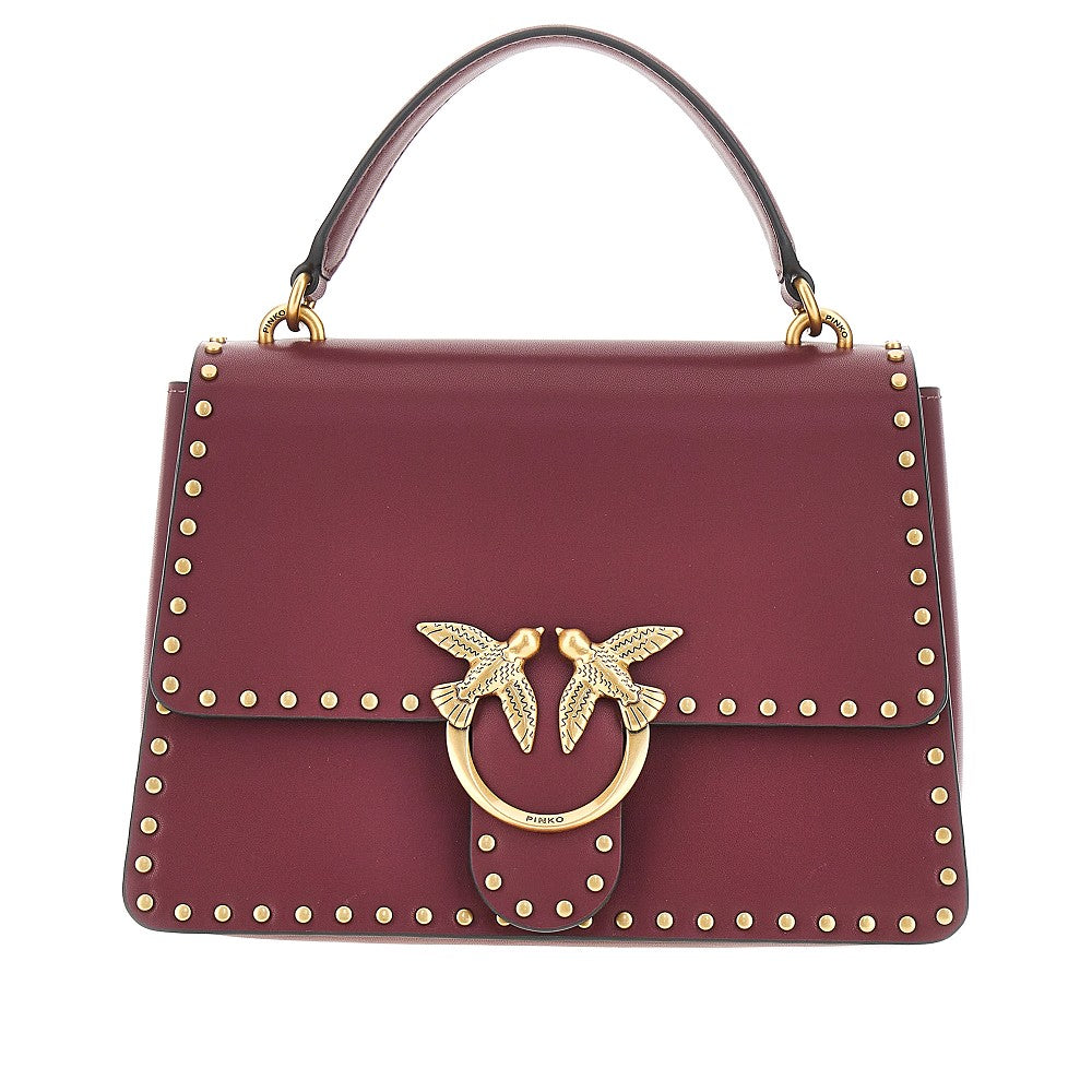 PINKO Leather bag with Love Birds buckle