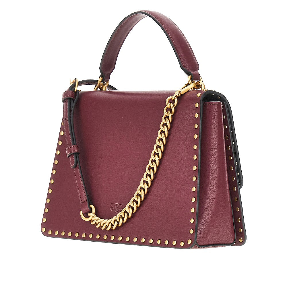 PINKO Leather bag with Love Birds buckle