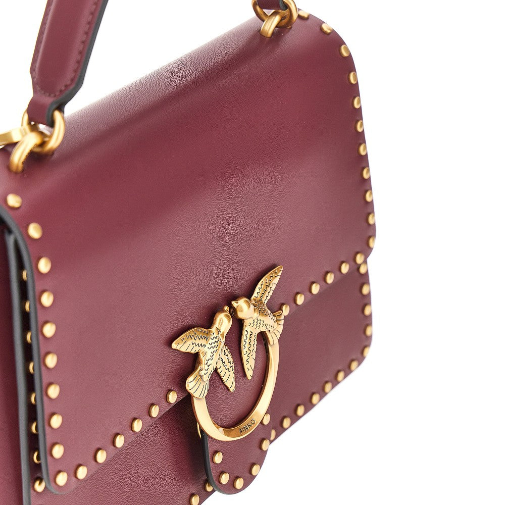 PINKO Leather bag with Love Birds buckle