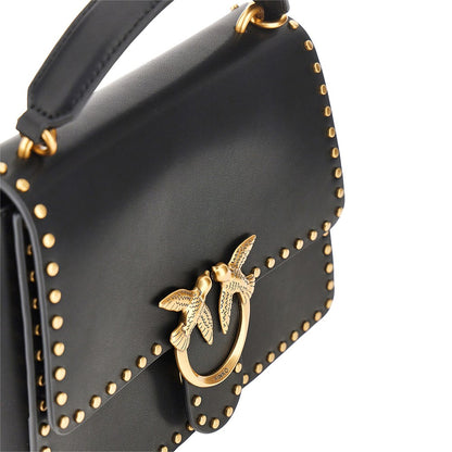 PINKO Leather bag with Love Birds buckle