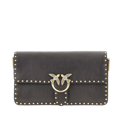 PINKO Love One Slouchy' leather bag with studs