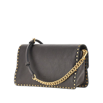 PINKO Love One Slouchy' leather bag with studs