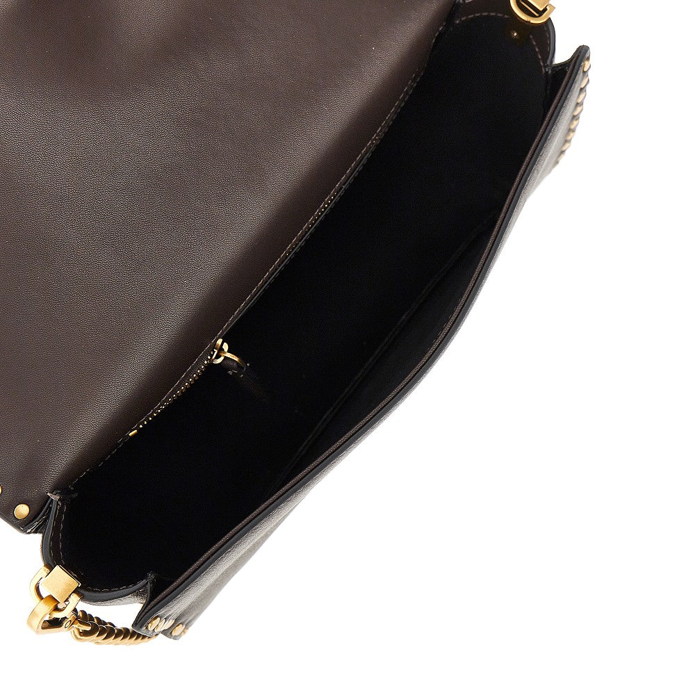 PINKO Love One Slouchy' leather bag with studs