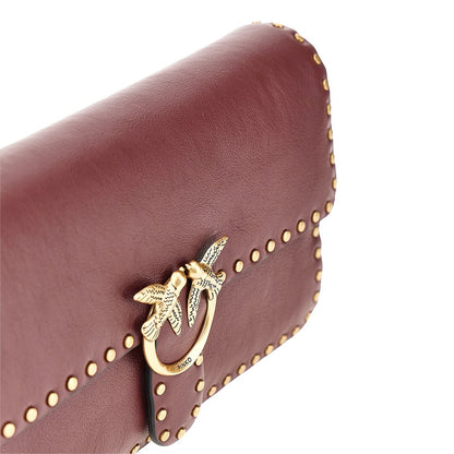 PINKO Love One Slouchy' leather bag with studs
