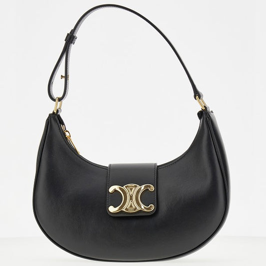 CELINE Leather Triomphe hobo bag