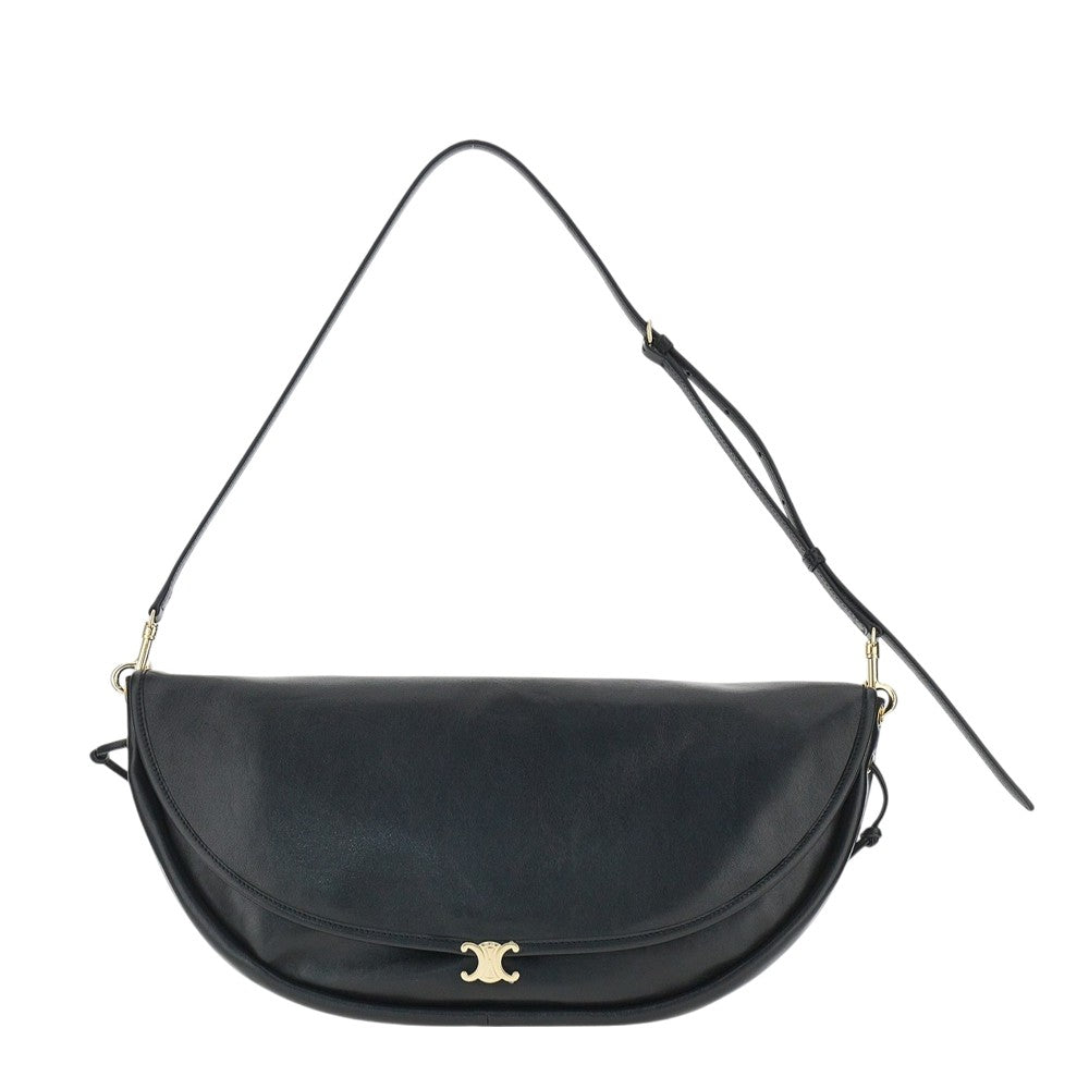 Celine Leather halfmoon Triomphe bag
