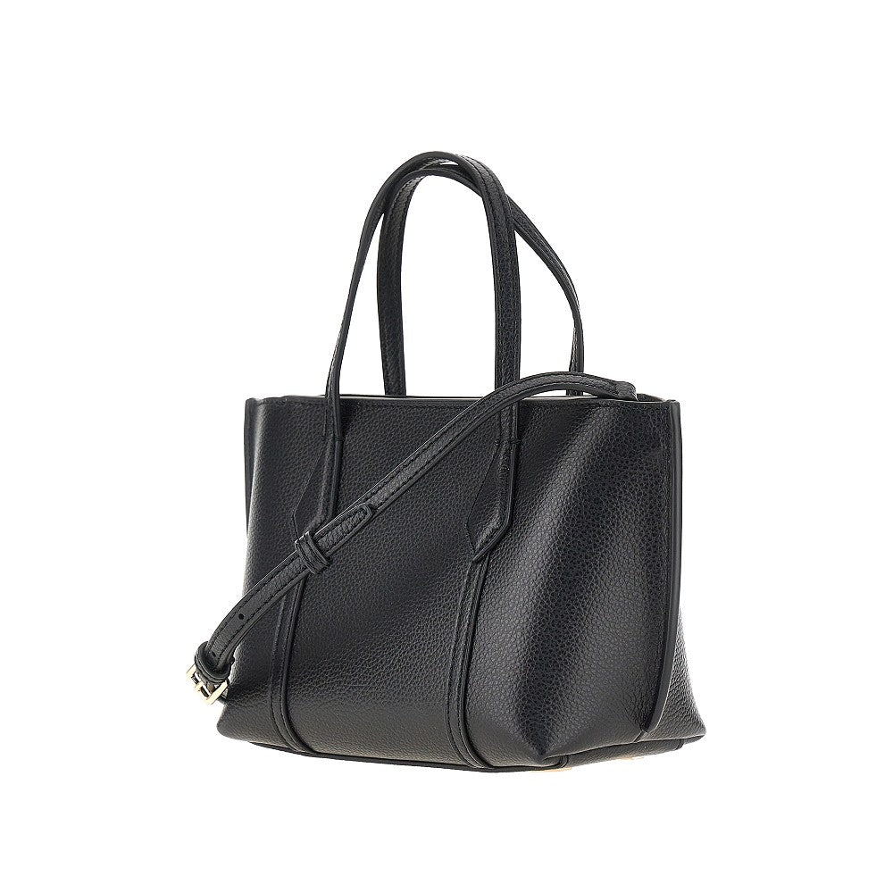 TORY BURCH Grained leather 'Perry' mini shopping bag