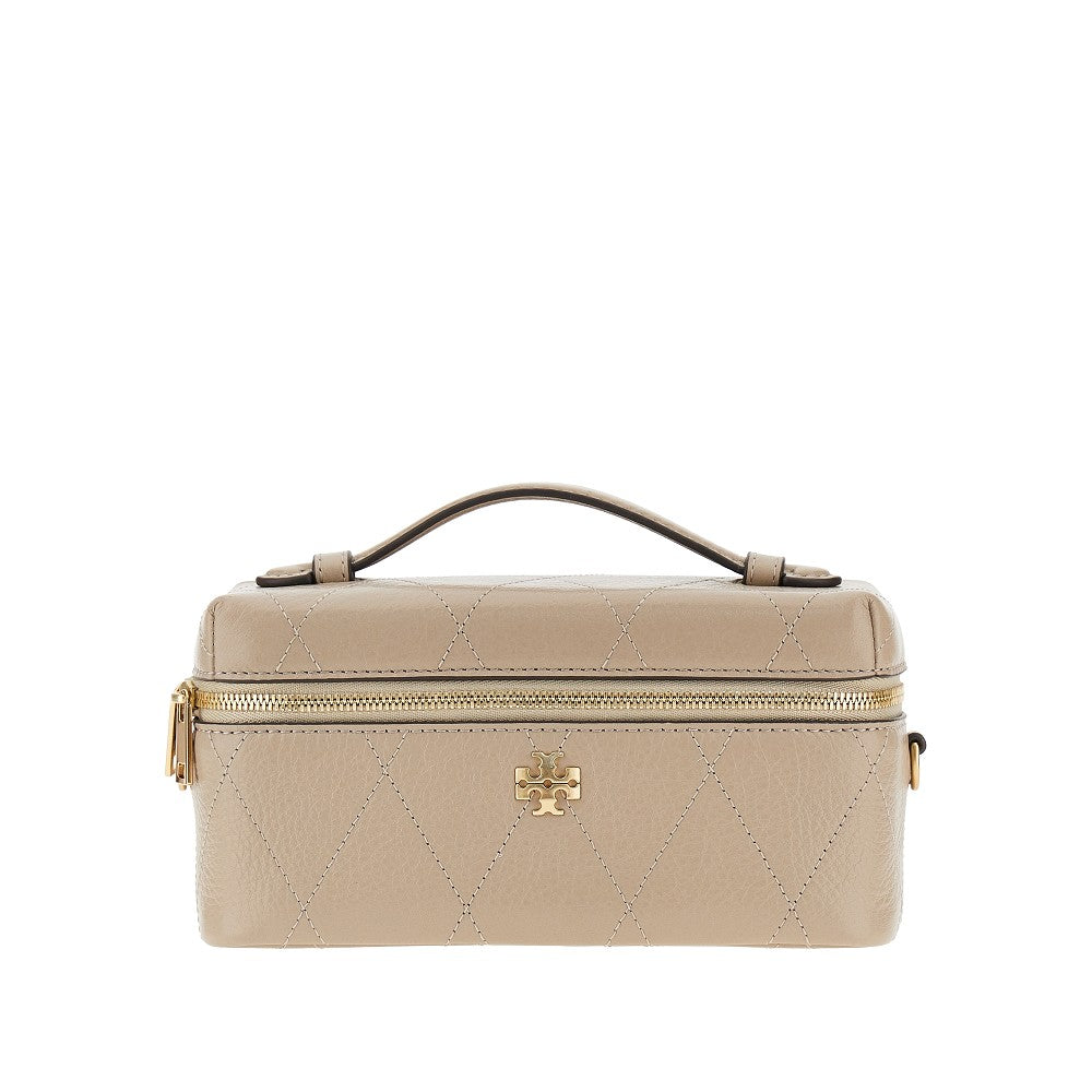 TORY BURCH Quilted leather 'Charlie' beauty case bag