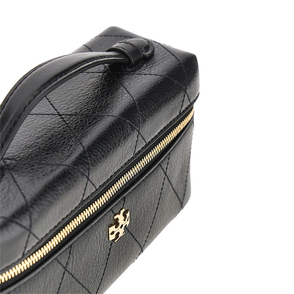TORY BURCH Quilted leather 'Charlie' beauty case bag