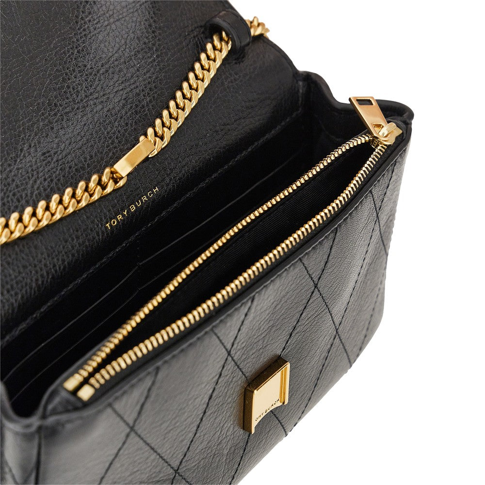 TORY BURCH Quilted leather 'Charlie' bag with chain