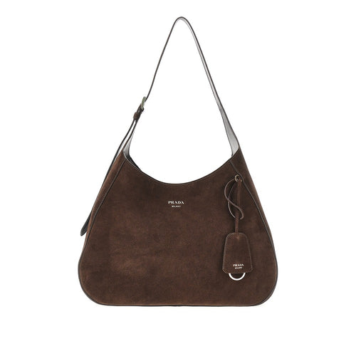 Prada Suede leather large 'Prada Boogie' bag