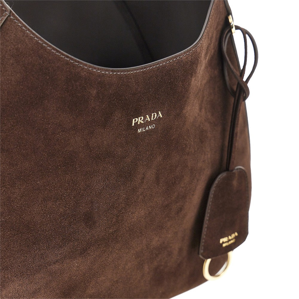 Prada Suede leather large 'Prada Boogie' bag