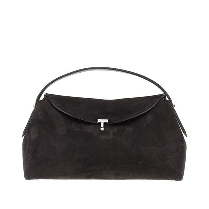 TOTEME Suede leather 'T-Lock' top-handle bag