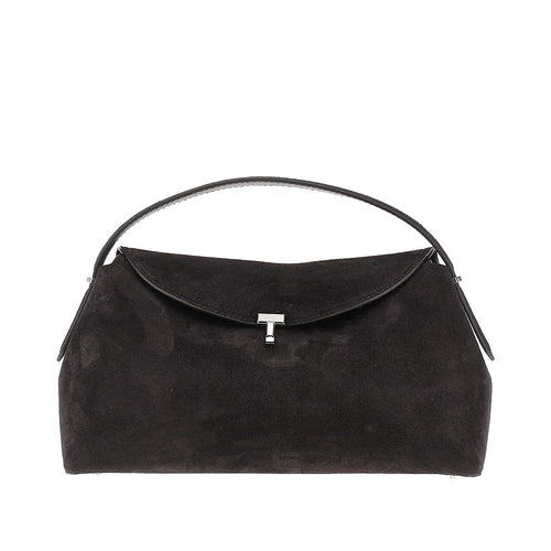 TOTEME Suede leather 'T-Lock' top-handle bag