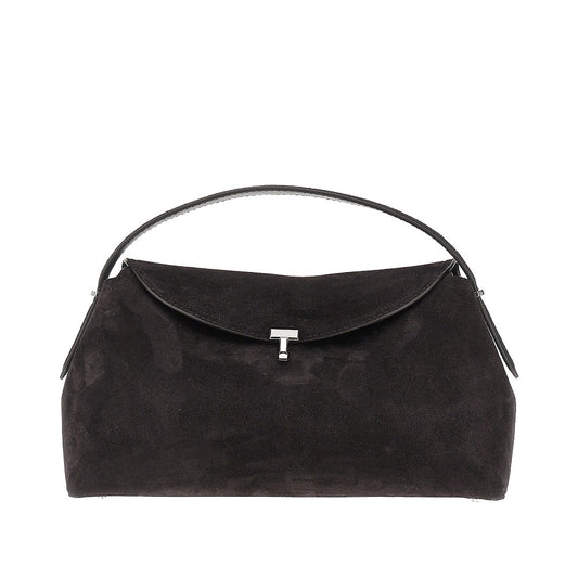 TOTEME Suede leather 'T-Lock' top-handle bag