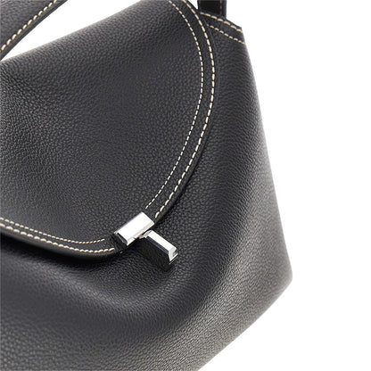 TOTEME T-Lock' grained leather top-handle bag