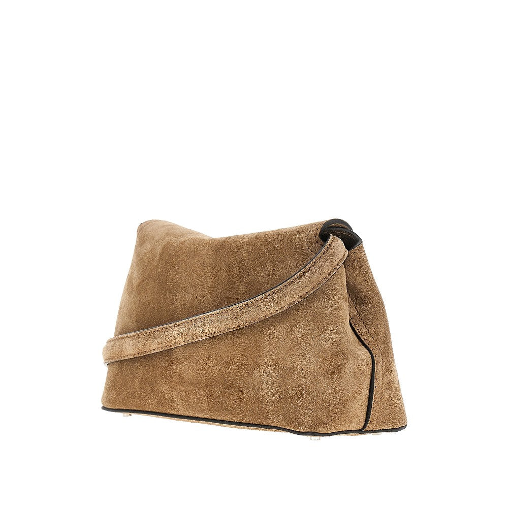 TOTEME Suede leather 'T-Lock' clutch