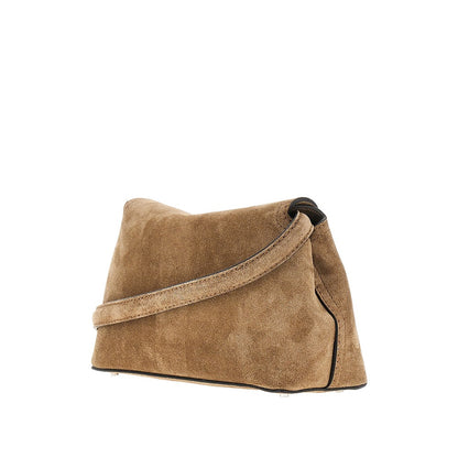 TOTEME Suede leather 'T-Lock' clutch