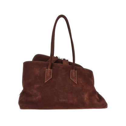THE ATTICO Suede leather medium 'La Passeggiata' bag