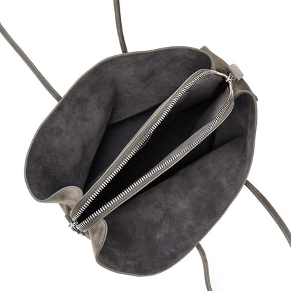 THE ATTICO Suede leather medium 'La Passeggiata' bag